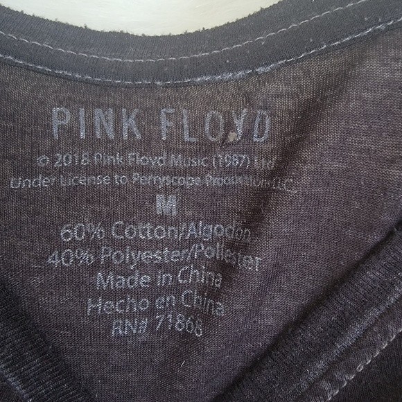 womens pink floyd burnout tshirt sz medium - Picture 3 of 4
